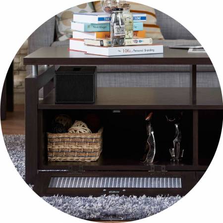 Nagy kapacitású tárolóhely.